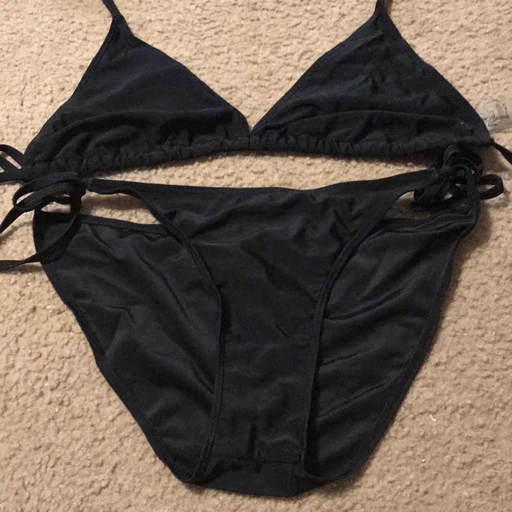 Solid Black two piece